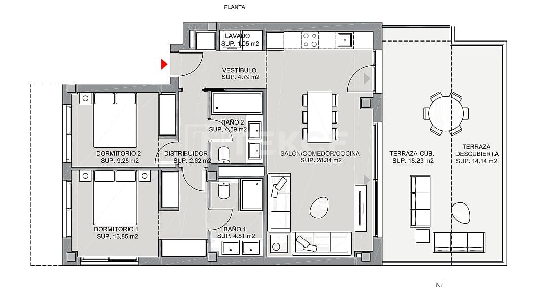 2 bedroom Flat for sale in La Quinta with pool - € 1,540,000 (Ref: 9136820)