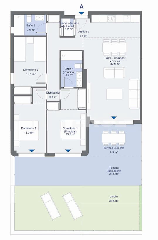 3 Zimmer Wohnung zu verkaufen in La Alcaidesa mit Pool - 537.000 € (Ref: 9145133)