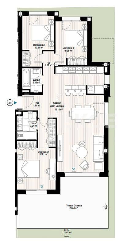 2 sypialnia Mieszkanie na sprzedaż w Casares z basenem - 451 000 € (Ref: 9146648)