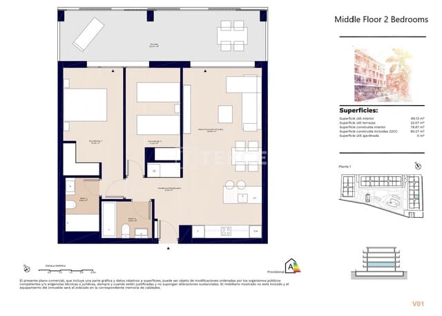 4 sypialnia Mieszkanie na sprzedaż w Dénia z basenem - 581 000 € (Ref: 9169141)