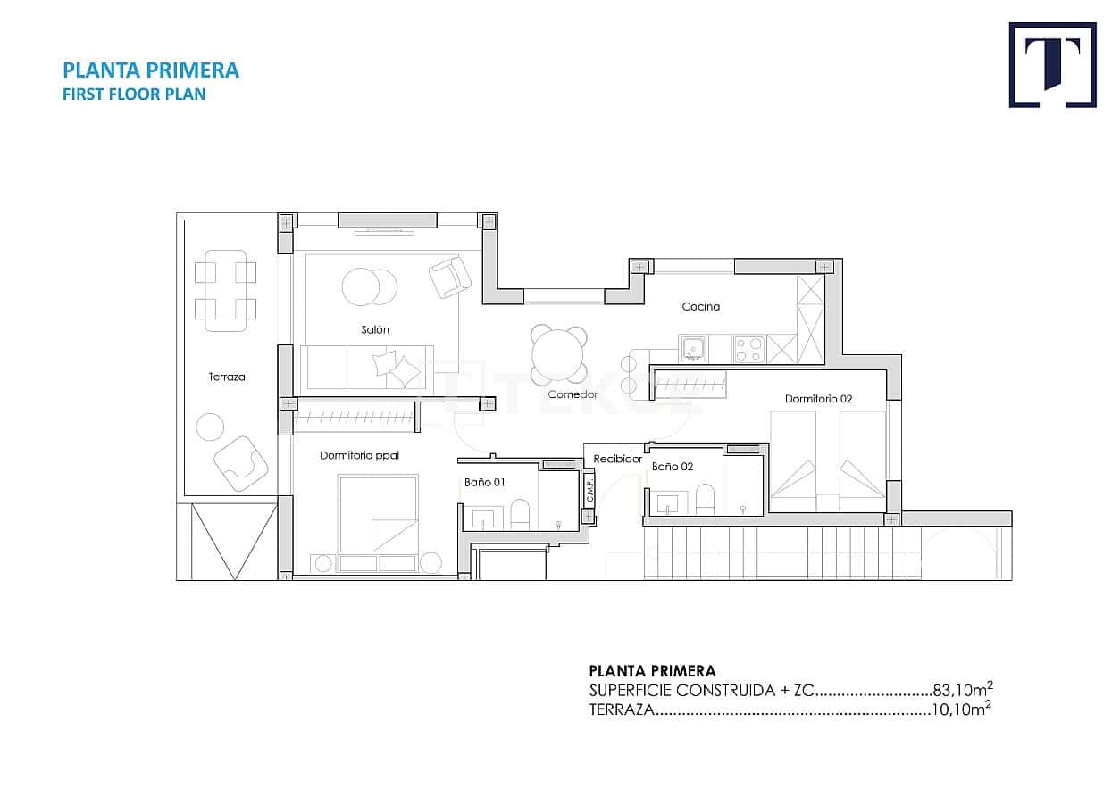 2 Zimmer Wohnung zu verkaufen in Torre-Pacheco mit Pool - 292.000 € (Ref: 9177153)