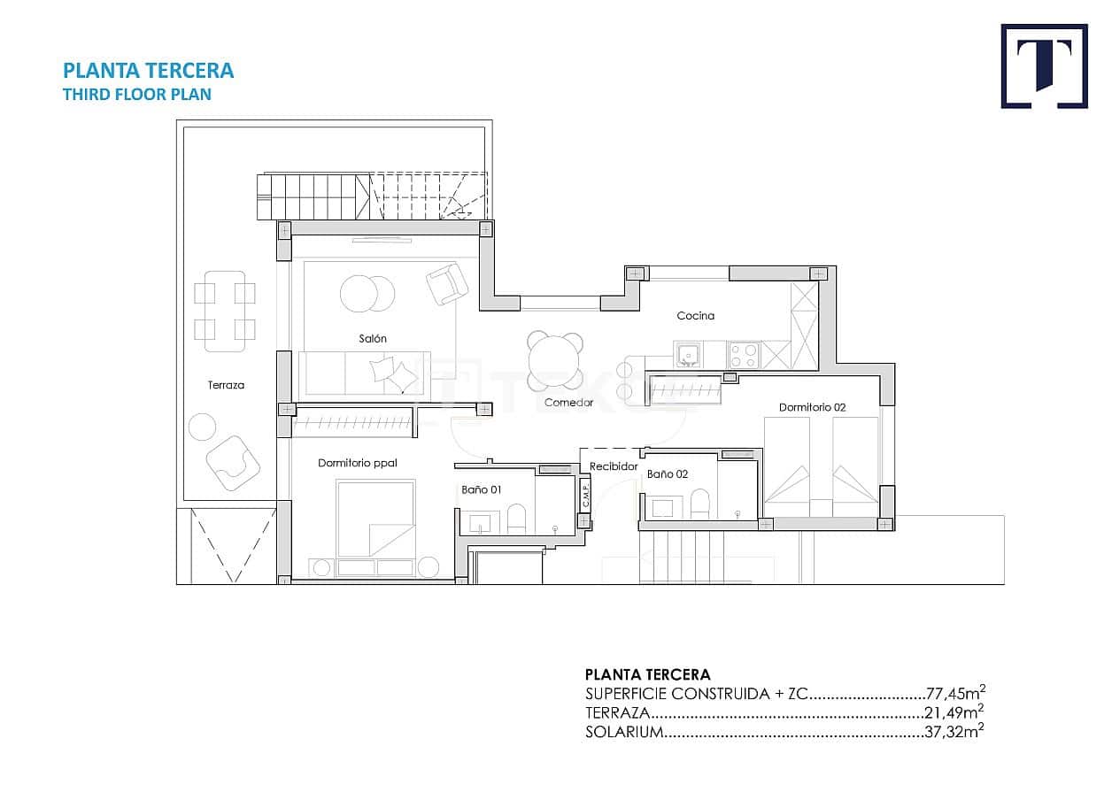 2 slaapkamer Flat te koop in Torre-Pacheco met zwembad - € 292.000 (Ref: 9177154)