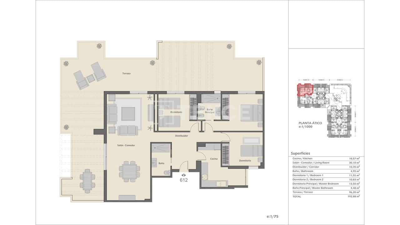 4 sovrum Lägenhet till salu i Nueva Andalucia med pool - 525 000 € (Ref: 9195178)