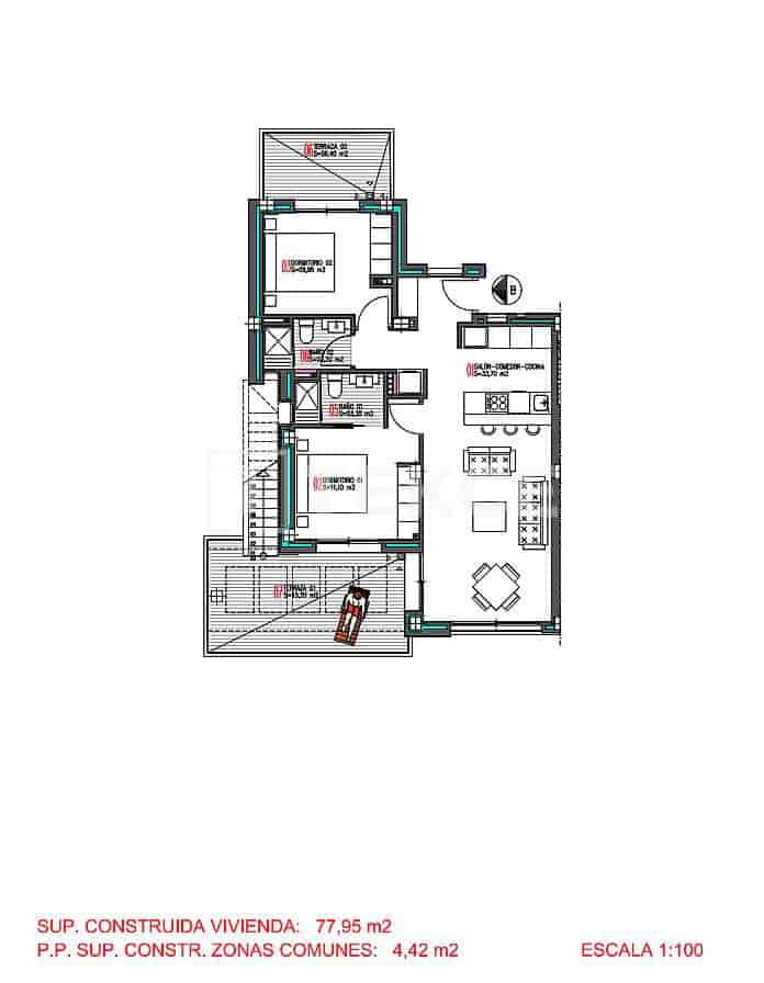 2 Zimmer Wohnung zu verkaufen in Torrevieja mit Pool - 275.000 € (Ref: 9204135)