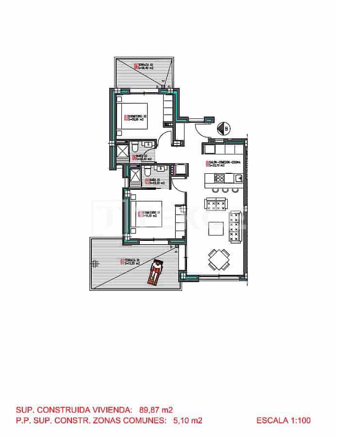 2 slaapkamer Flat te koop in Torrevieja met zwembad - € 399.000 (Ref: 9204137)