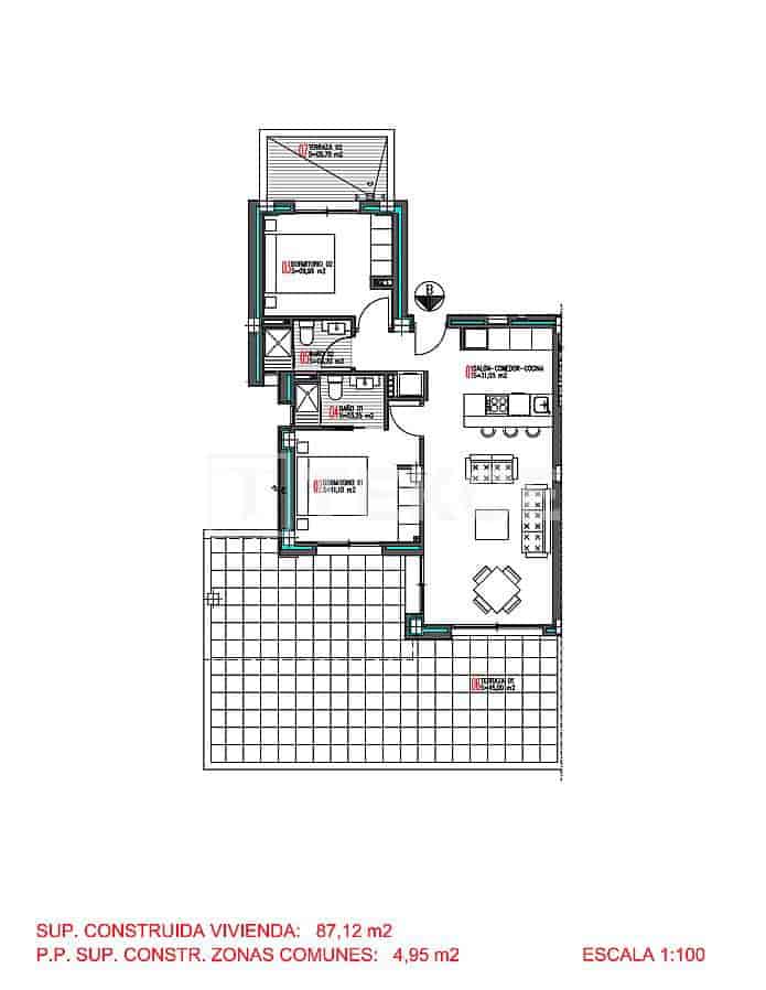 2 slaapkamer Flat te koop in Torrevieja met zwembad - € 399.000 (Ref: 9204137)
