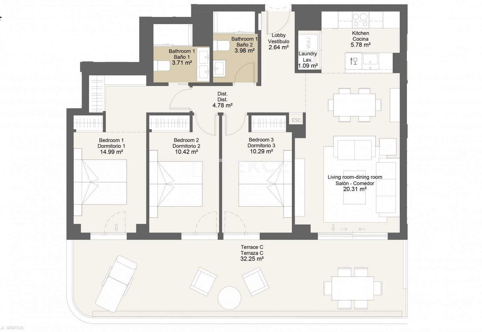 2 sypialnia Mieszkanie na sprzedaż w Torre del Mar z basenem - 426 000 € (Ref: 9206151)