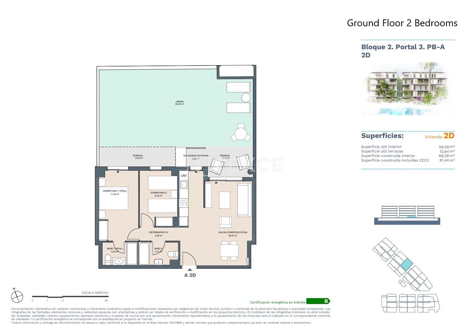 2 makuuhuone Asunto myytävänä paikassa Denia mukana uima-altaan - 362 000 € (Ref: 9228126)