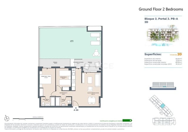 2 makuuhuone Asunto myytävänä paikassa Dénia mukana uima-altaan - 362 000 € (Ref: 9228126)
