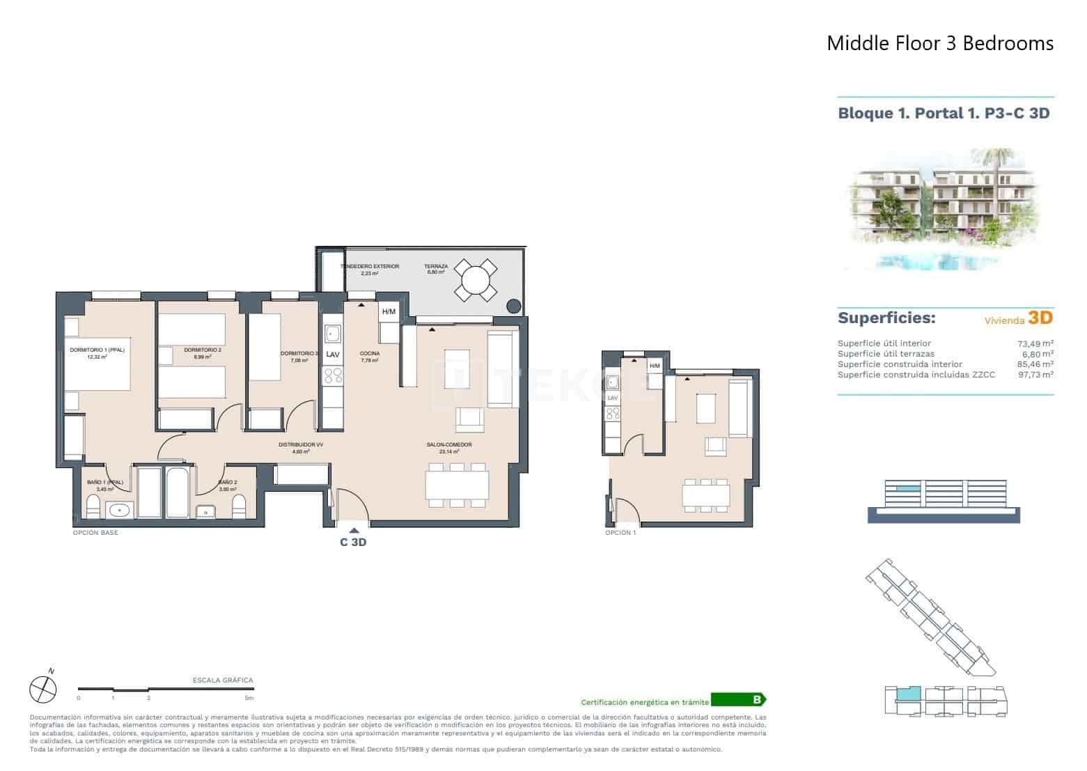 2 makuuhuone Asunto myytävänä paikassa Denia mukana uima-altaan - 362 000 € (Ref: 9228126)