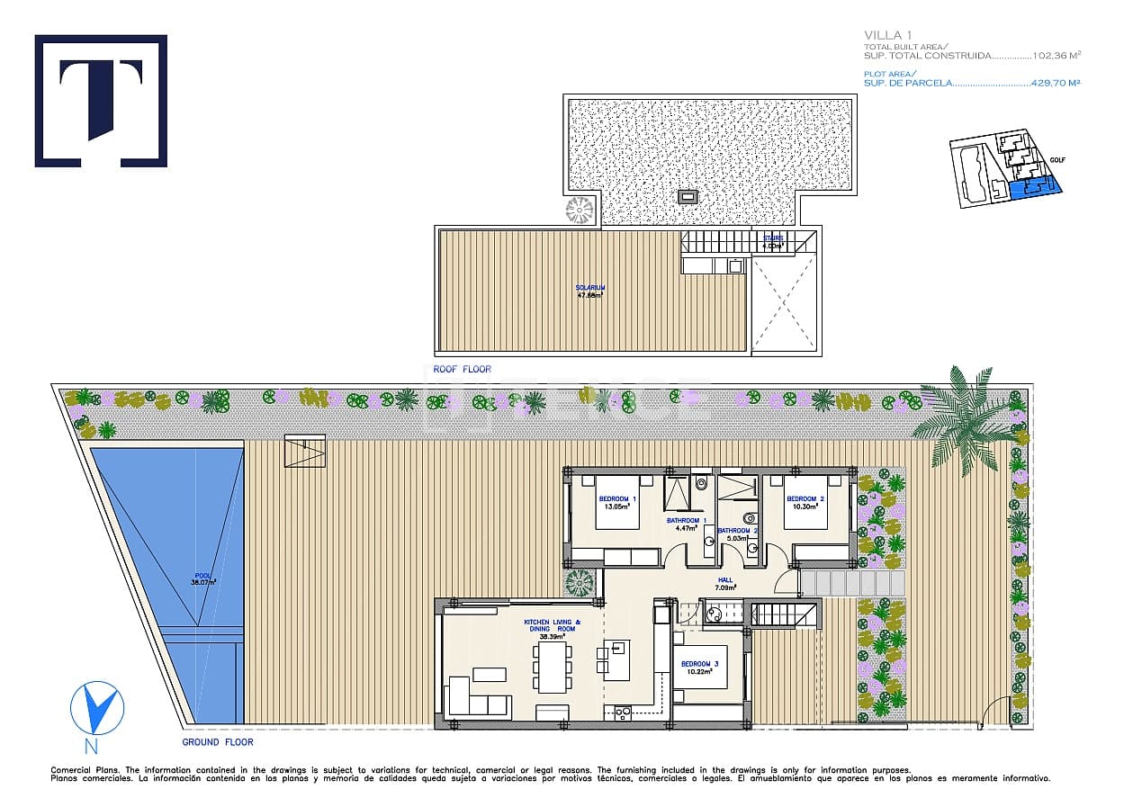 3 sypialnia Willa na sprzedaż w Los Alcazares z basenem - 545 000 € (Ref: 9232071)