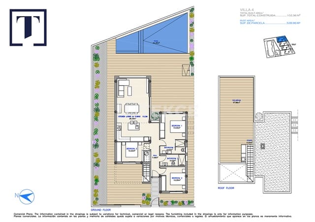 3 sypialnia Willa na sprzedaż w Los Alcázares z basenem - 545 000 € (Ref: 9232071)