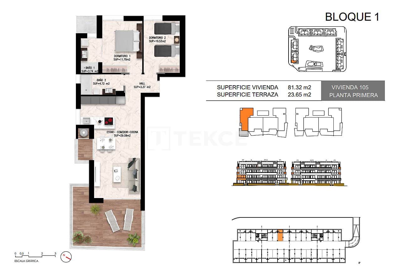 2 Zimmer Wohnung zu verkaufen in Torrevieja mit Pool - 284.000 € (Ref: 9232073)