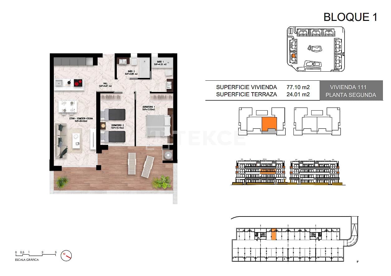 2 bedroom Flat for sale in Torrevieja with pool - € 289,000 (Ref: 9232074)