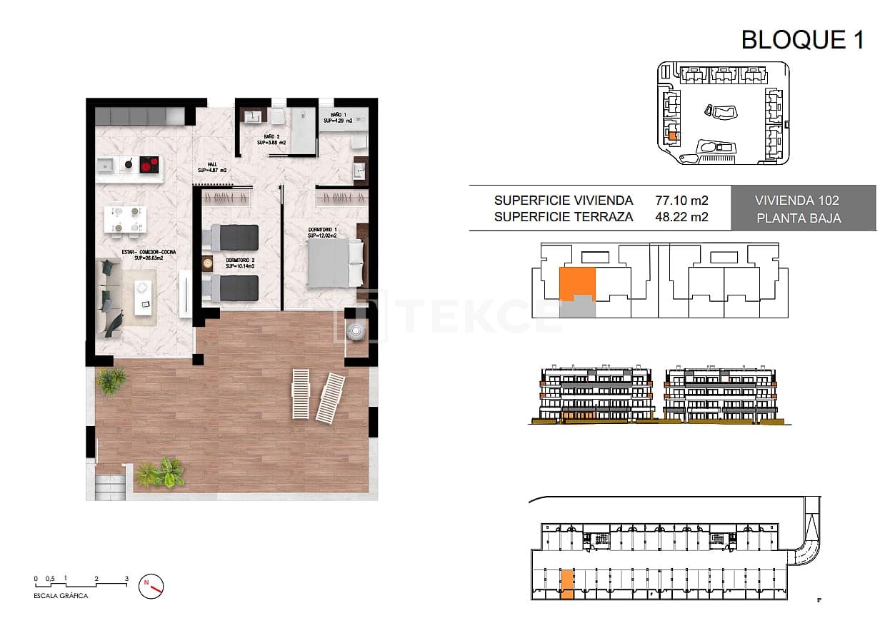 2 bedroom Flat for sale in Torrevieja with pool - € 289,000 (Ref: 9232074)