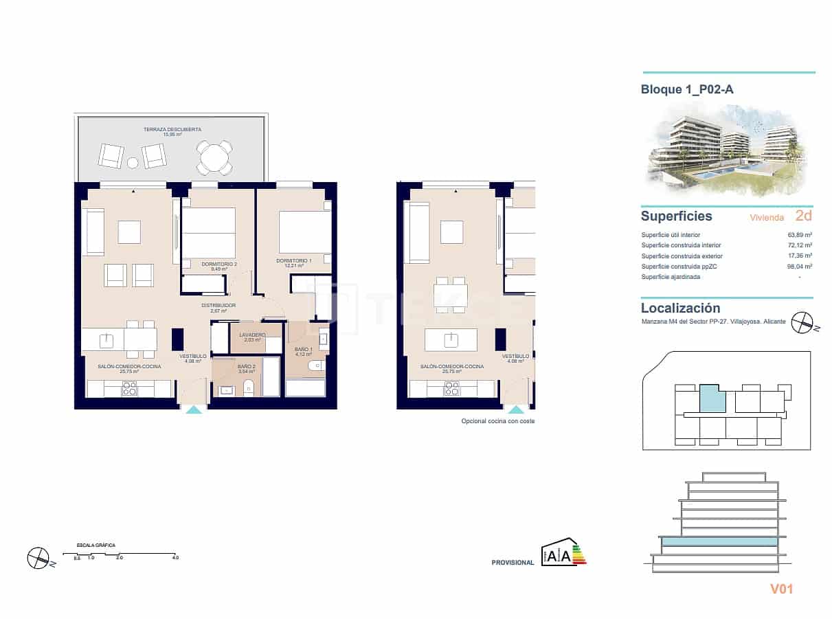 4 soveværelse Lejlighed til salg i La Villajoyosa / Vila Joiosa med swimmingpool - € 660.000 (Ref: 9239490)