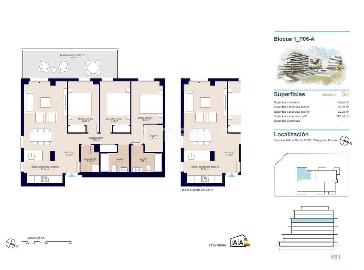 4 soveværelse Lejlighed til salg i La Villajoyosa / Vila Joiosa med swimmingpool - € 660.000 (Ref: 9239490)