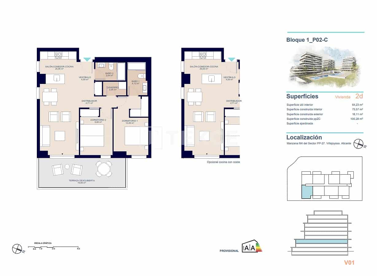 4 soveværelse Lejlighed til salg i La Villajoyosa / Vila Joiosa med swimmingpool - € 660.000 (Ref: 9239490)