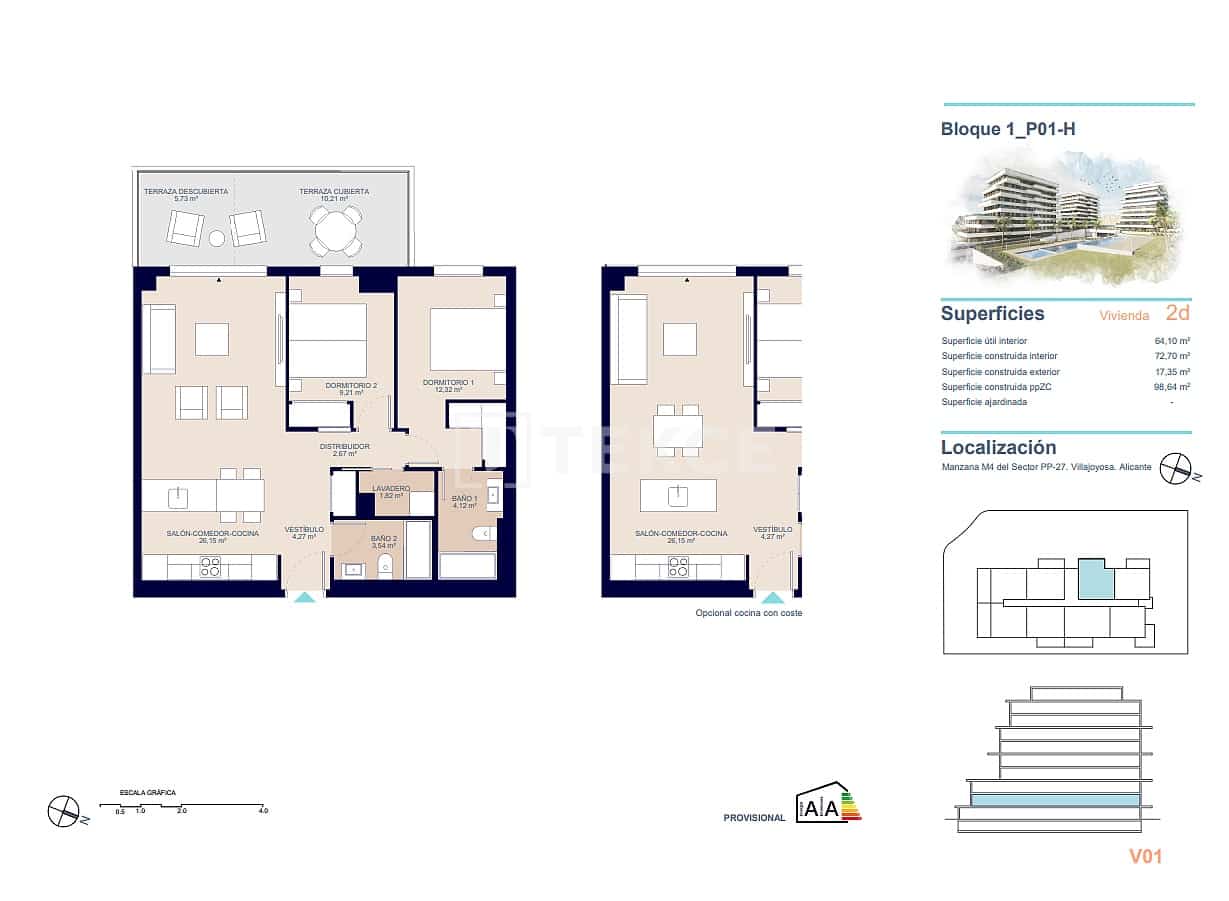 4 soveværelse Lejlighed til salg i La Villajoyosa / Vila Joiosa med swimmingpool - € 660.000 (Ref: 9239490)