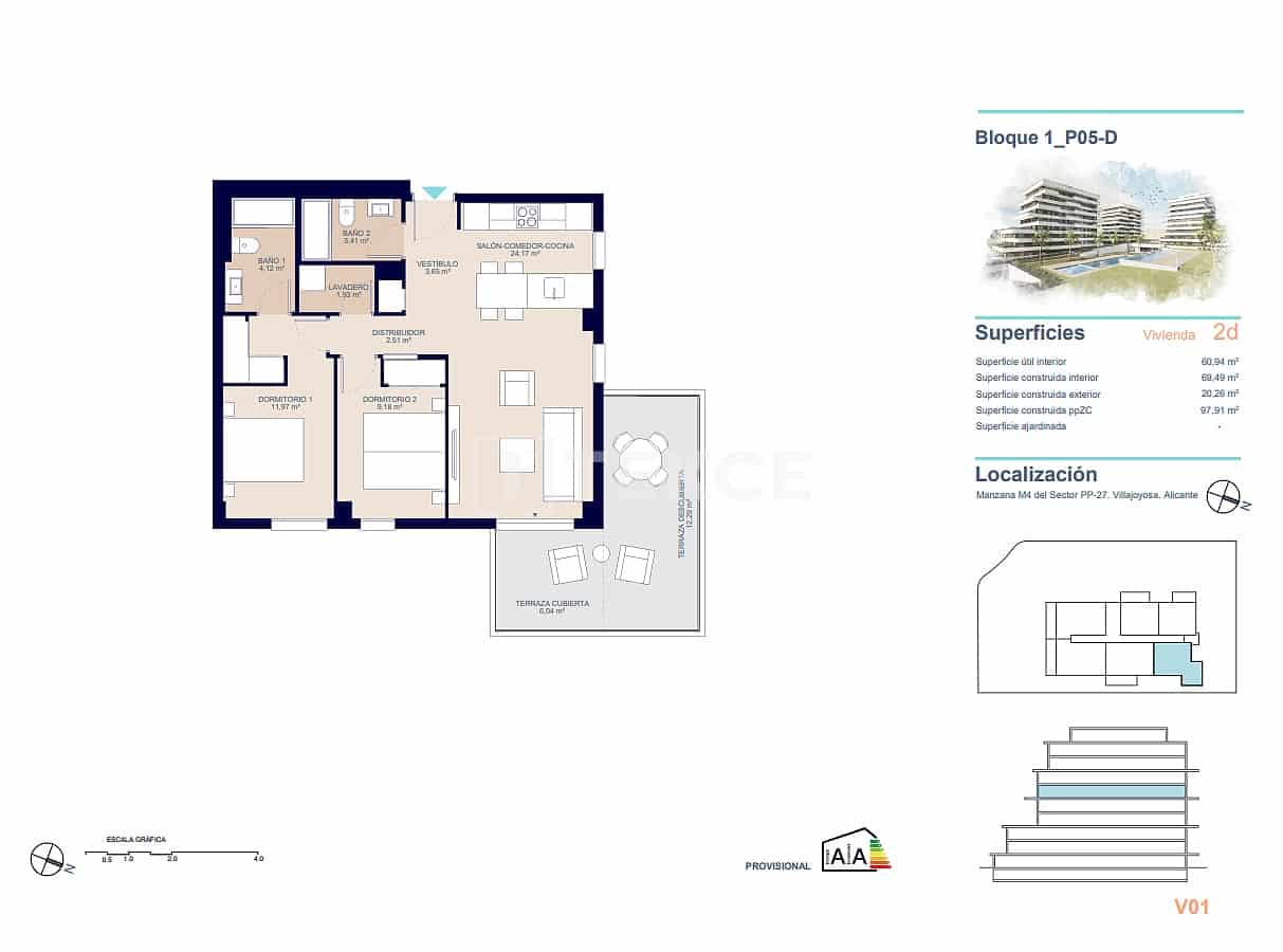 4 soveværelse Lejlighed til salg i La Villajoyosa / Vila Joiosa med swimmingpool - € 660.000 (Ref: 9239490)
