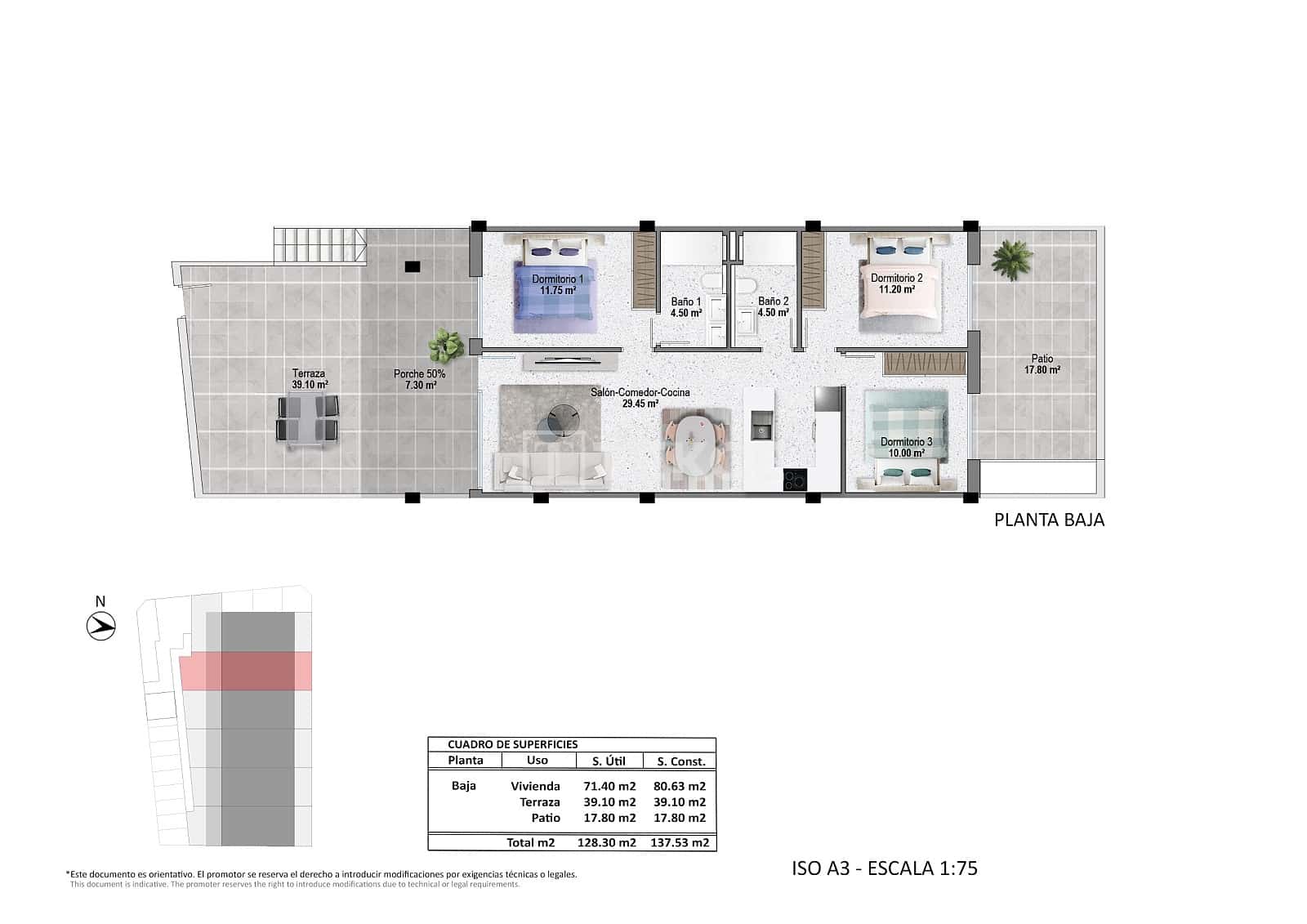 3 sypialnia Mieszkanie na sprzedaż w Pilar de la Horadada z basenem - 300 000 € (Ref: 9246228)
