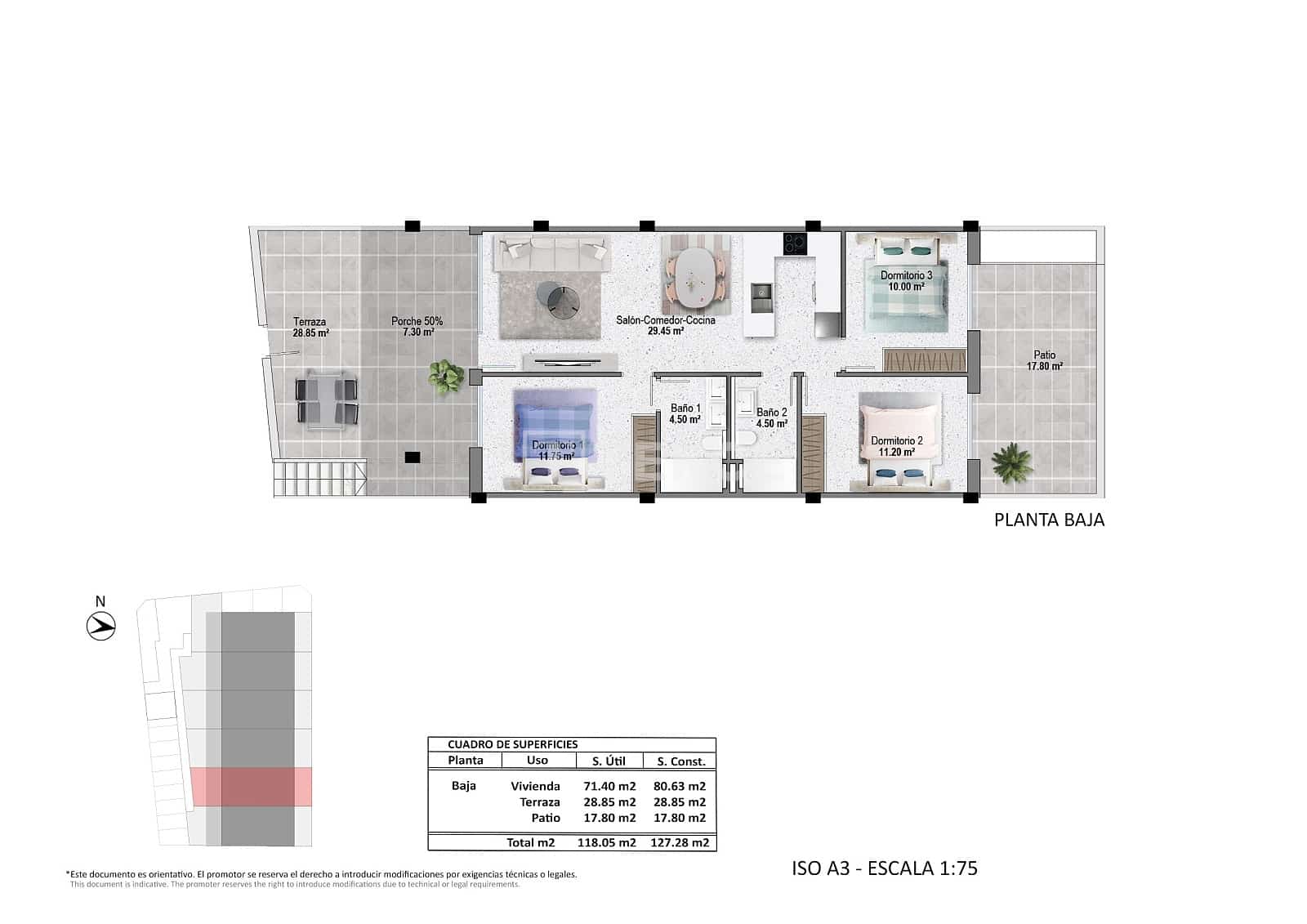3 sypialnia Mieszkanie na sprzedaż w Pilar de la Horadada z basenem - 300 000 € (Ref: 9246228)