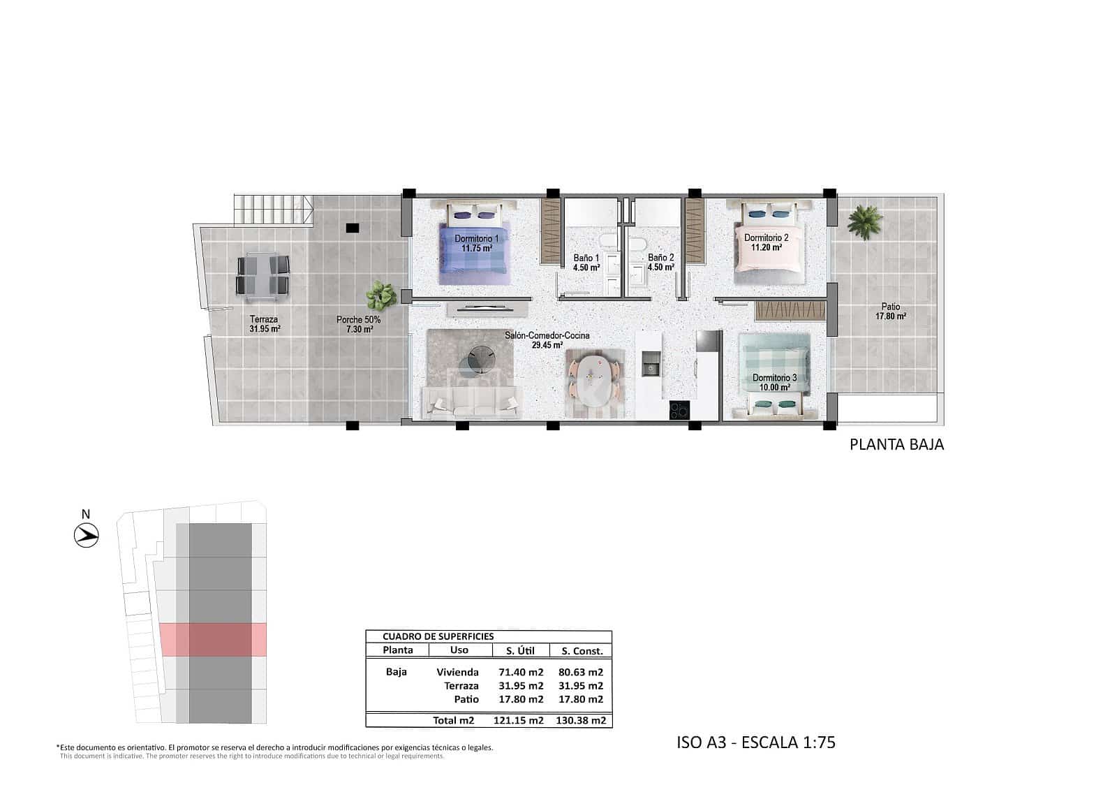 2 sovrum Lägenhet till salu i Pilar de la Horadada med pool - 320 000 € (Ref: 9246229)