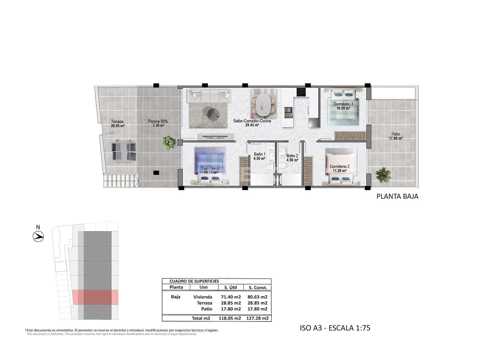2 sovrum Lägenhet till salu i Pilar de la Horadada med pool - 320 000 € (Ref: 9246229)