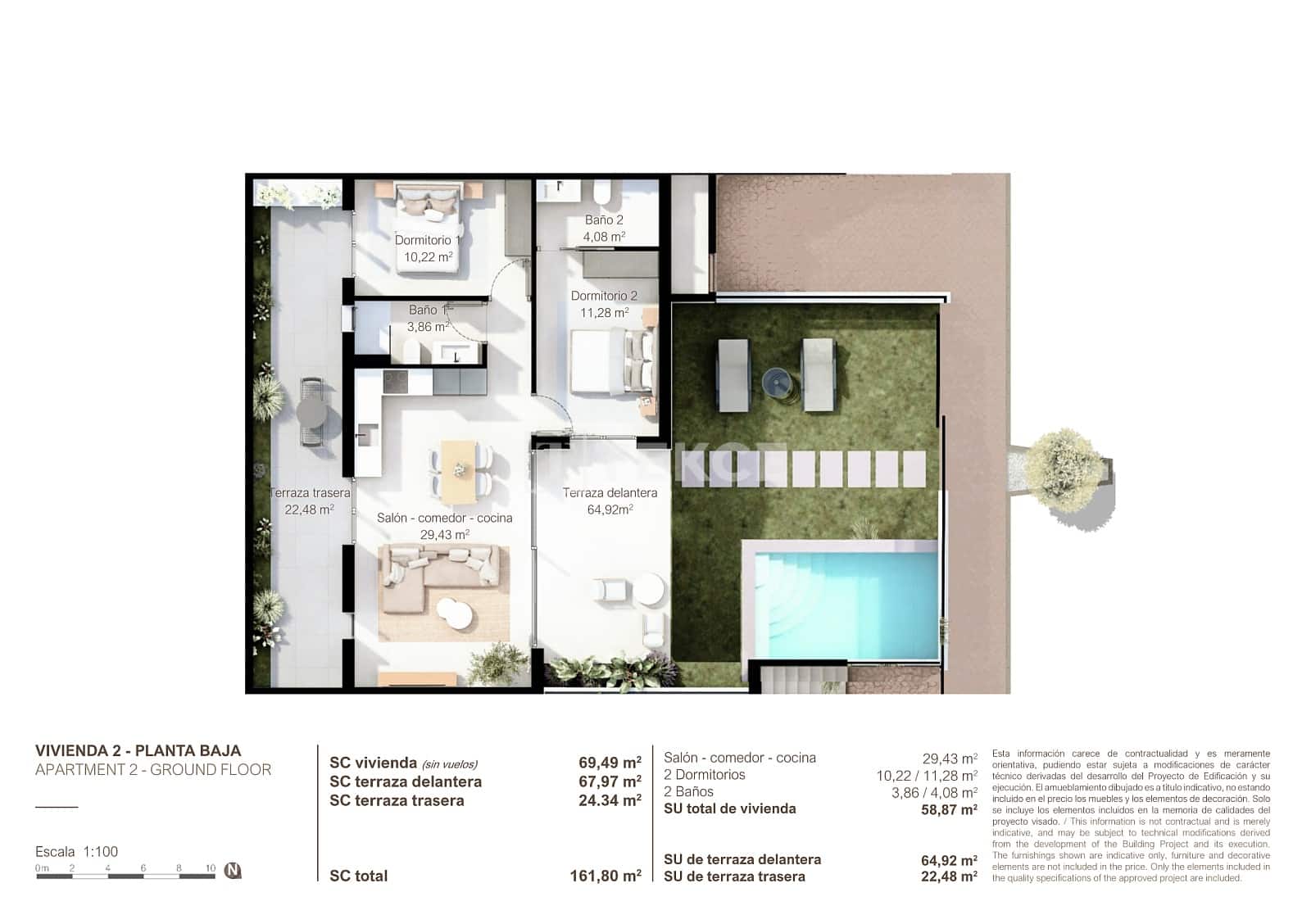 Piso de 2 habitaciones en San Pedro del Pinatar en venta con piscina - 315.000 € (Ref: 9246231)