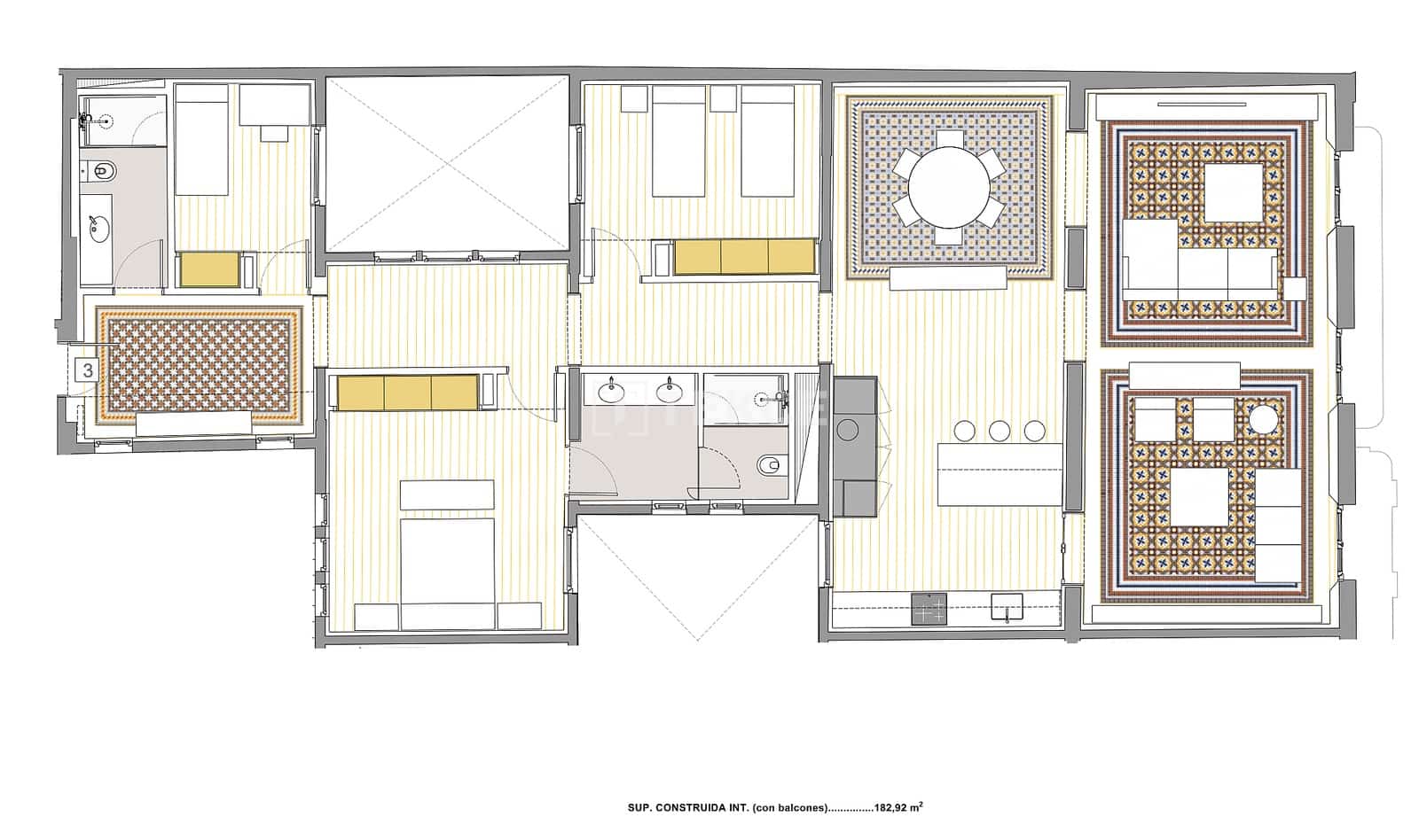 3 sovrum Lägenhet till salu i Barcelona stad med pool - 1 995 000 € (Ref: 9246237)