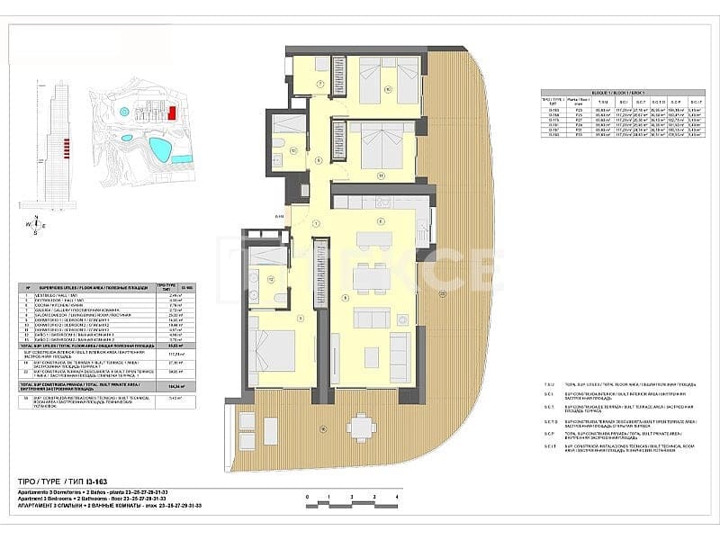 3 sovrum Lägenhet till salu i Benidorm med pool - 1 095 000 € (Ref: 9262088)