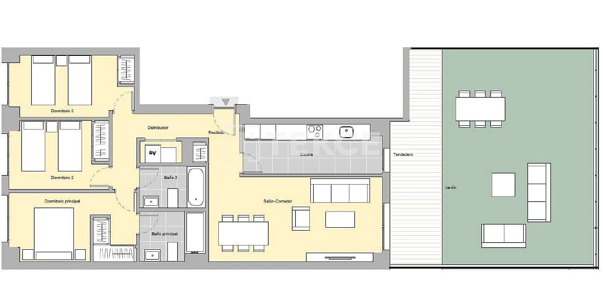 3 sypialnia Mieszkanie na sprzedaż w Miasto Malaga z basenem - 417 000 € (Ref: 9290003)