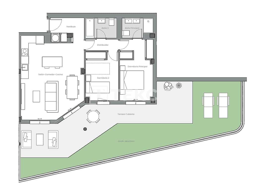 2 soverom Leilighet til salgs i Buenas Noches med svømmebasseng - € 320 000 (Ref: 9297488)