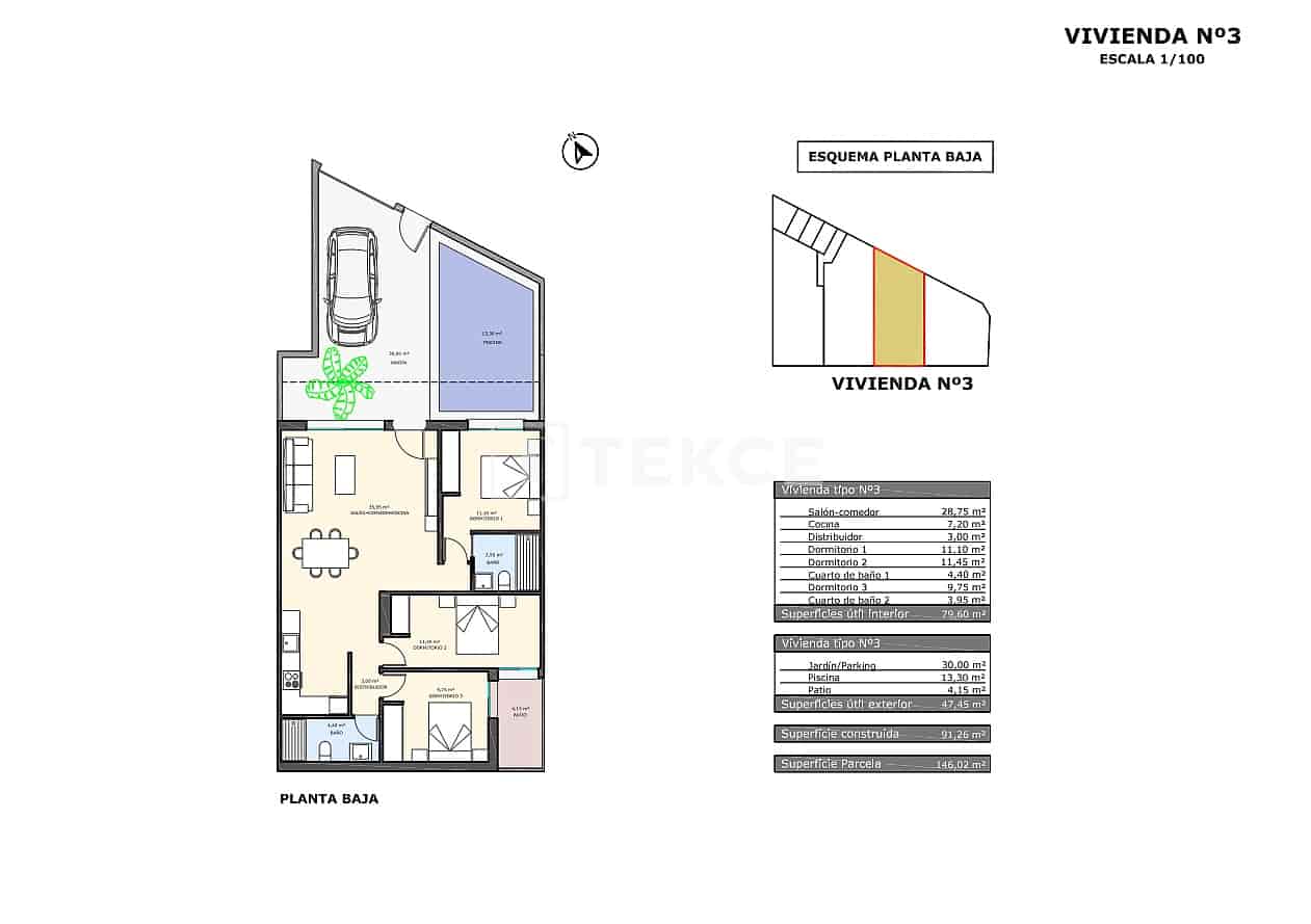 3 Zimmer Wohnung zu verkaufen in Pilar de la Horadada mit Pool - 300.000 € (Ref: 9310269)