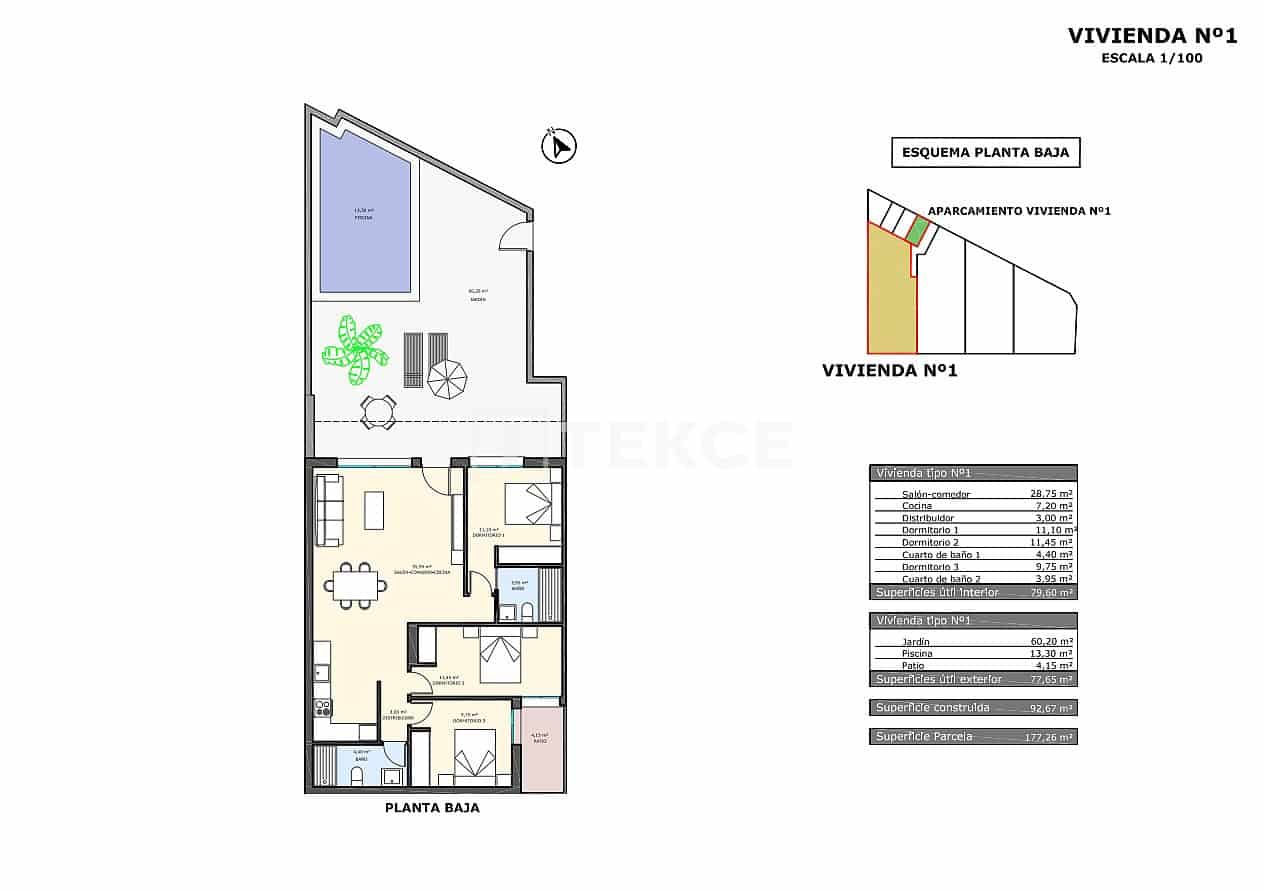 2 sovrum Lägenhet till salu i Pilar de la Horadada med pool - 327 000 € (Ref: 9310270)
