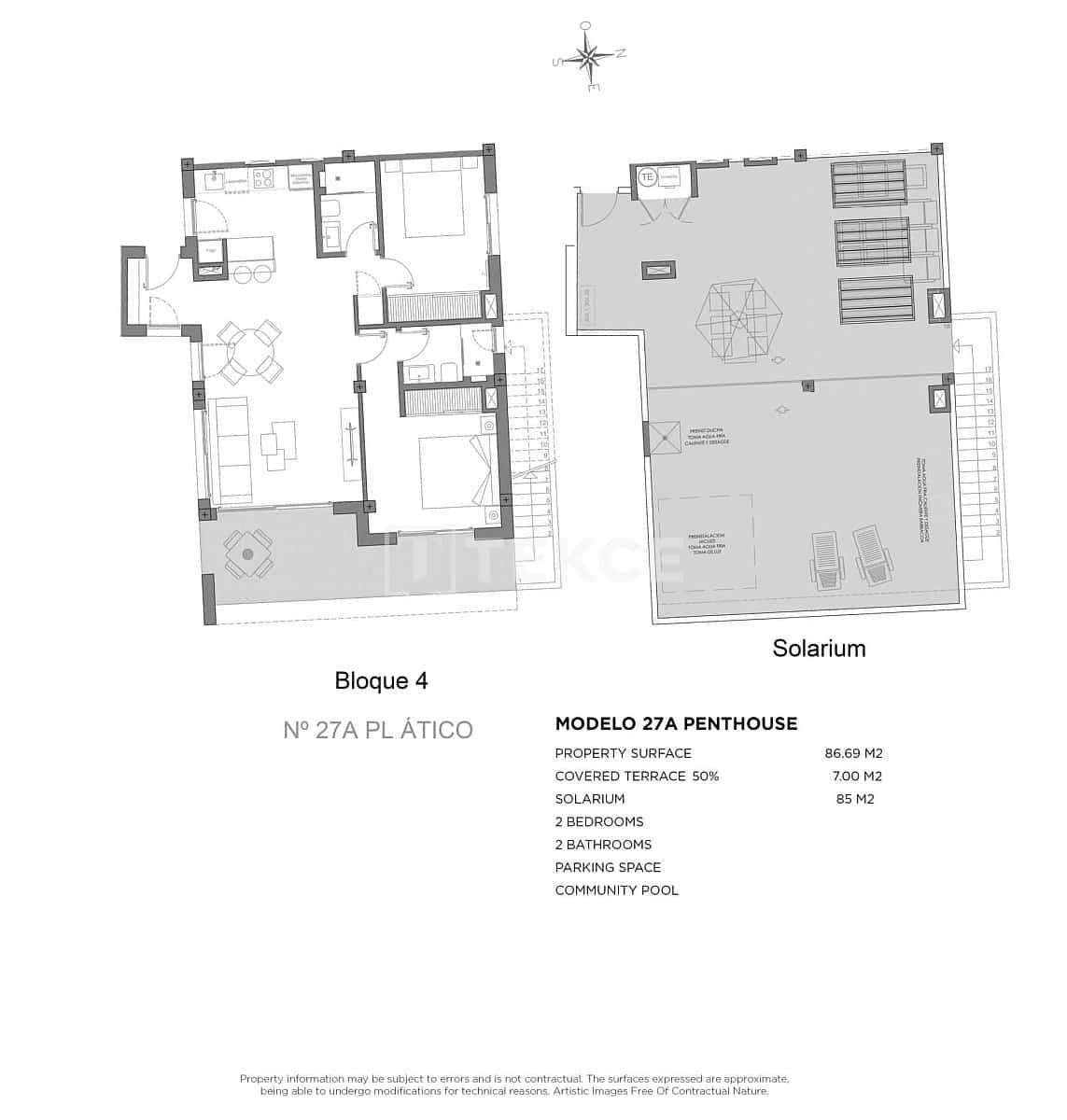2 sypialnia Mieszkanie na sprzedaż w Los Alcazares z basenem - 339 000 € (Ref: 9310272)