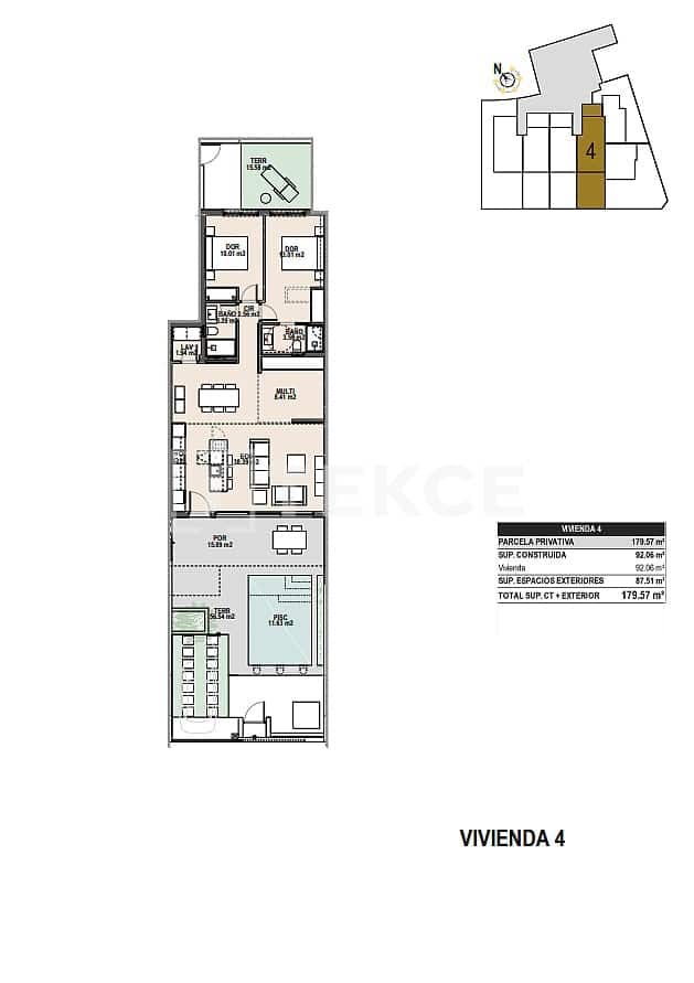 3 Zimmer Wohnung zu verkaufen in Pilar de la Horadada mit Pool - 439.000 € (Ref: 9310279)