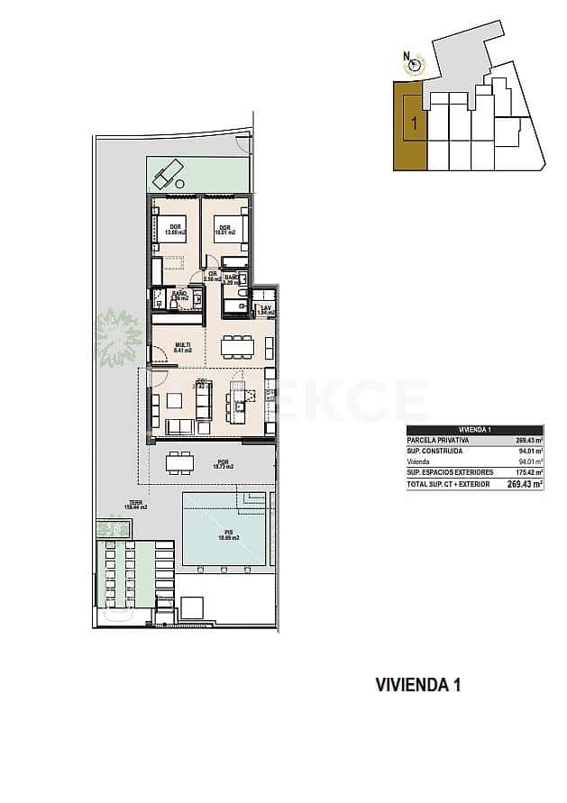 3 Zimmer Wohnung zu verkaufen in Pilar de la Horadada mit Pool - 439.000 € (Ref: 9310279)