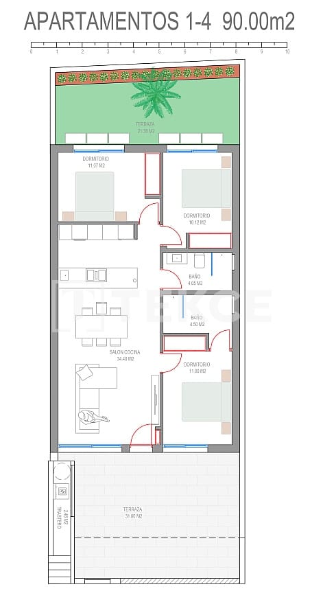 3 slaapkamer Flat te koop in Pilar de la Horadada met zwembad - € 340.000 (Ref: 9312178)