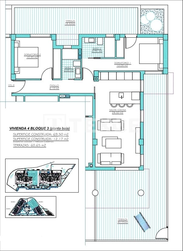 2 sypialnia Mieszkanie na sprzedaż w Torre-Pacheco z basenem - 389 000 € (Ref: 9329965)