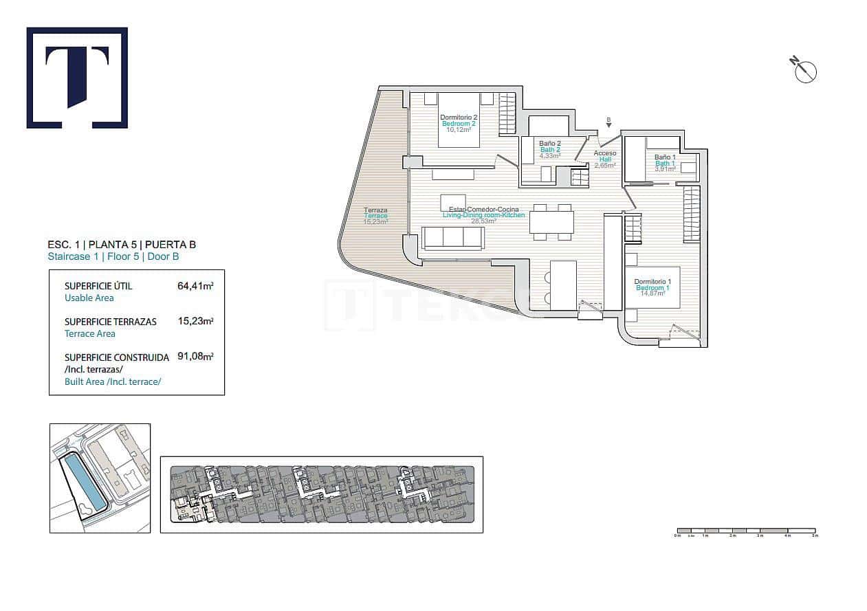 2 bedroom Flat for sale in La Villajoyosa / Vila Joiosa with pool - € 450,000 (Ref: 9334239)
