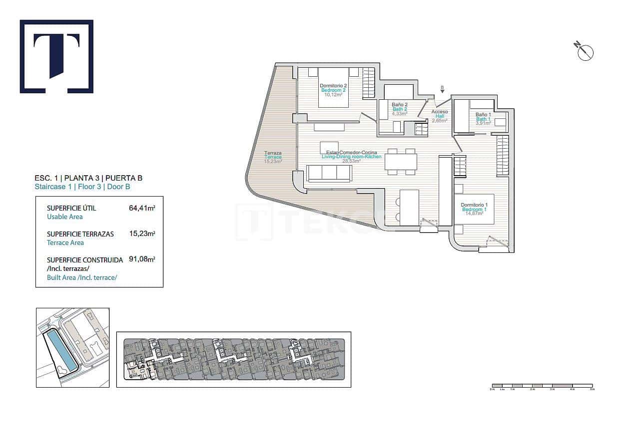 2 bedroom Flat for sale in La Villajoyosa / Vila Joiosa with pool - € 450,000 (Ref: 9334239)