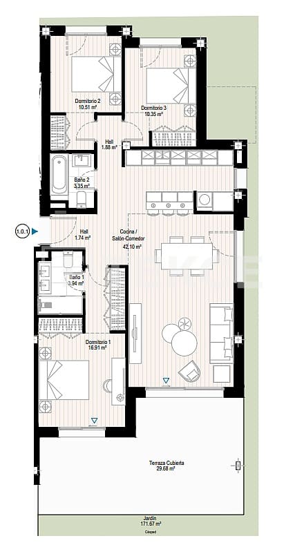 2 sypialnia Mieszkanie na sprzedaż w Casares z basenem - 524 000 € (Ref: 9340399)