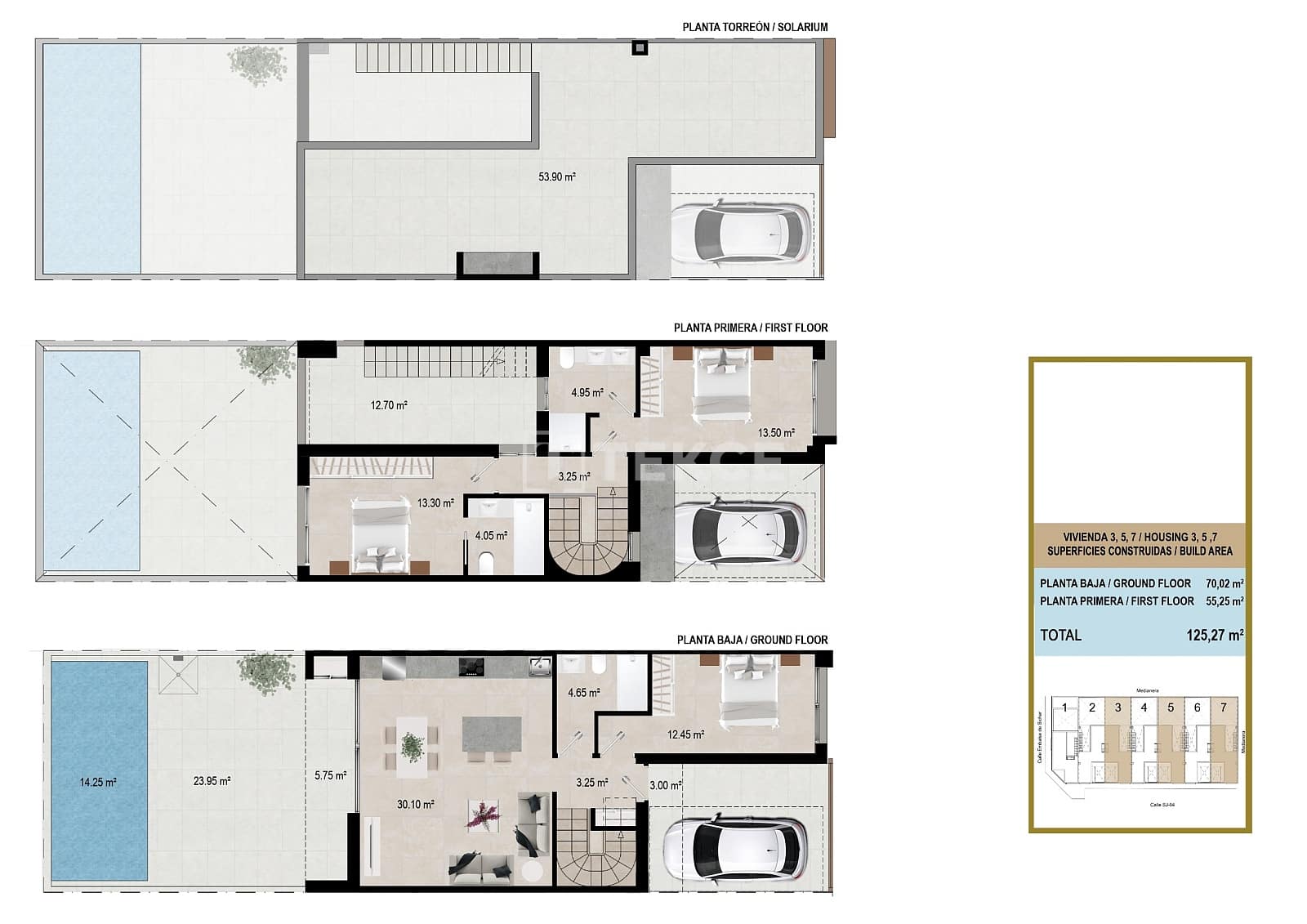 3 sovrum Villa till salu i San Javier med pool - 288 000 € (Ref: 9371438)