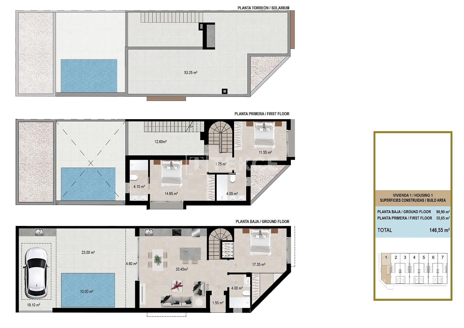 3 sovrum Villa till salu i San Javier med pool - 288 000 € (Ref: 9371438)