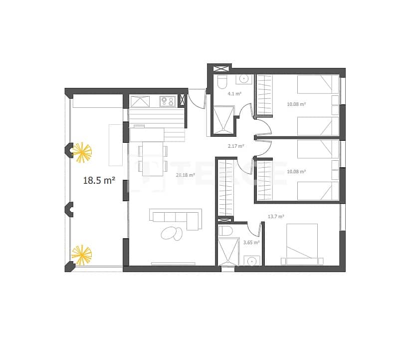 3 bedroom Flat for sale in La Villajoyosa / Vila Joiosa with pool - € 525,000 (Ref: 9371440)