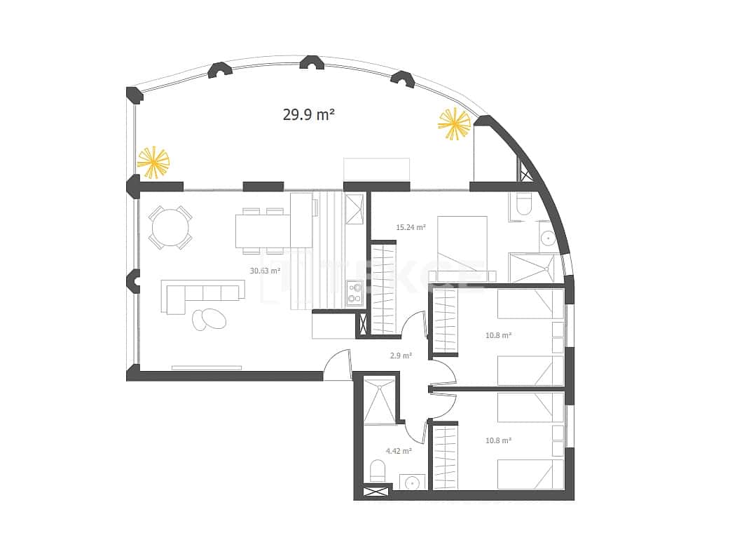 3 bedroom Flat for sale in La Villajoyosa / Vila Joiosa with pool - € 525,000 (Ref: 9371440)