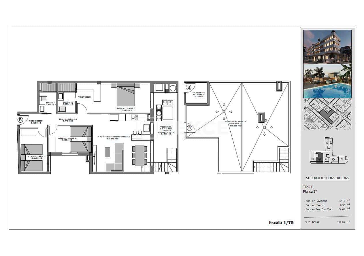 1 bedroom Flat for sale in Santa Pola with pool - € 190,000 (Ref: 9371441)