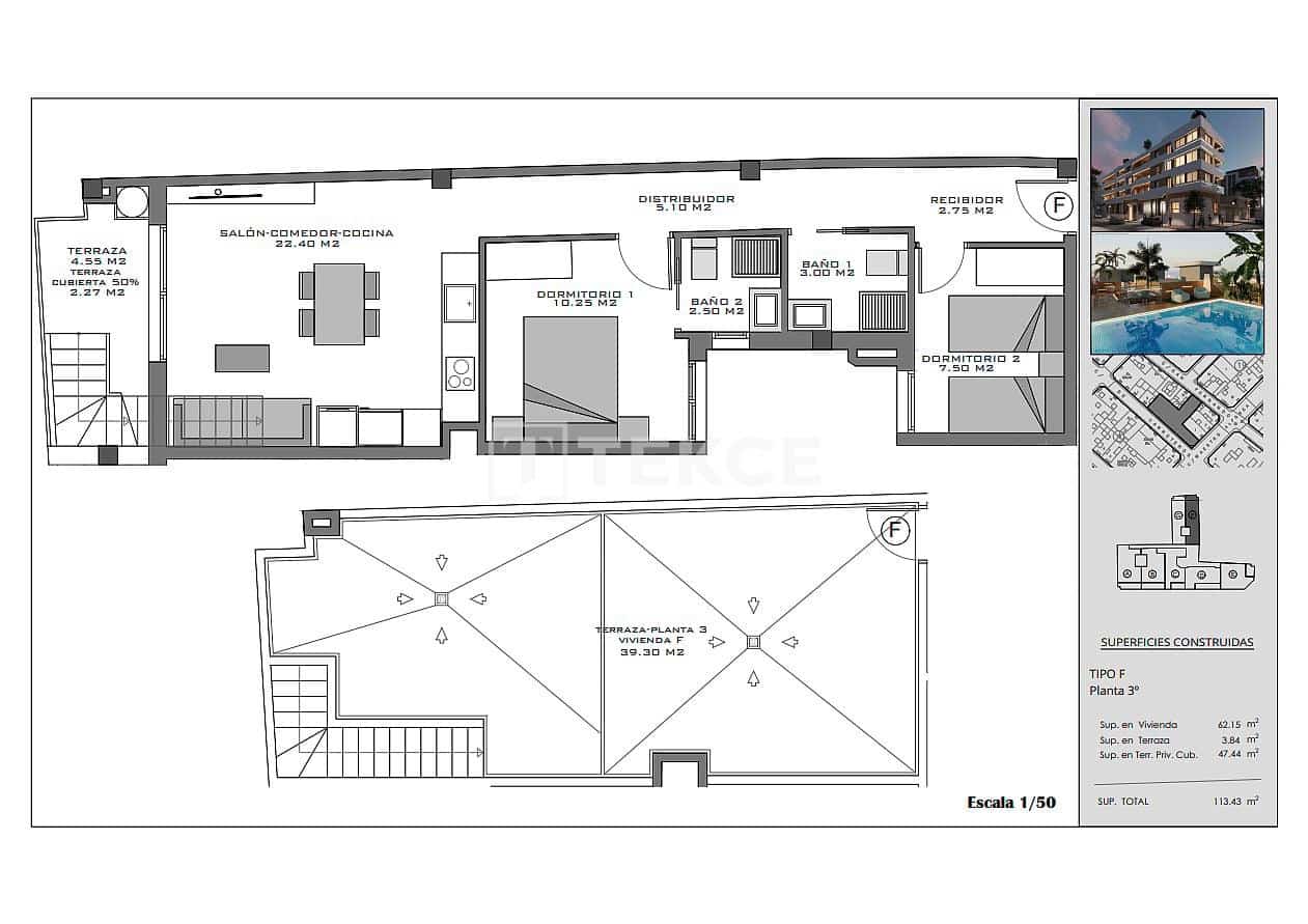 3 bedroom Flat for sale in Santa Pola with pool - € 305,000 (Ref: 9371445)