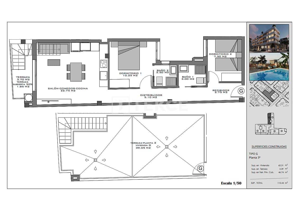 3 slaapkamer Flat te koop in Santa Pola met zwembad - € 415.000 (Ref: 9371447)
